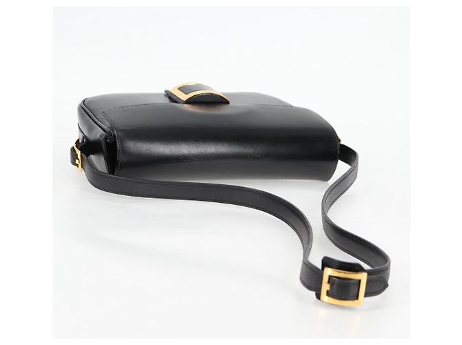 Hermès HERMES Borsa a Spalla Martine Vert Pelle Nera Oro Auth 135513SAM Nero D'oro - vista 10