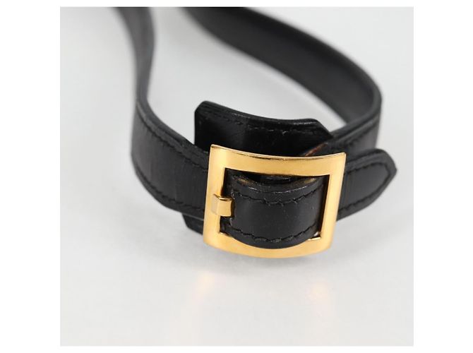 Hermès HERMES Borsa a Spalla Martine Vert Pelle Nera Oro Auth 135513SAM Nero D'oro - vista 11