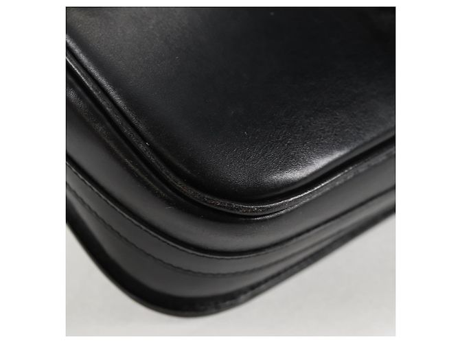 Hermès HERMES Borsa a Spalla Martine Vert Pelle Nera Oro Auth 135513SAM Nero D'oro - vista 15