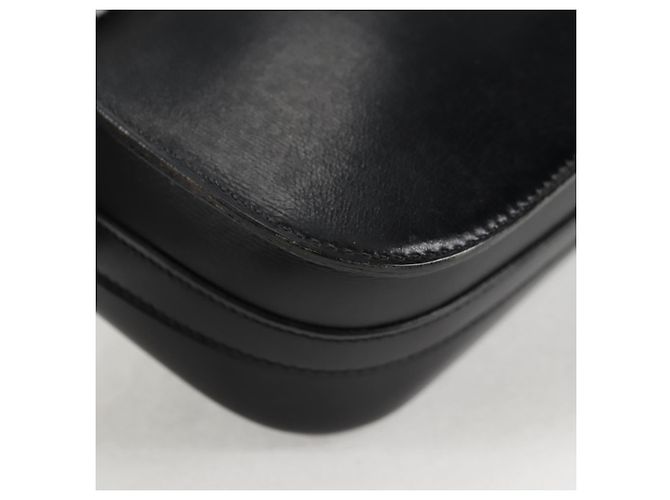 Hermès HERMES Borsa a Spalla Martine Vert Pelle Nera Oro Auth 135513SAM Nero D'oro - vista 17