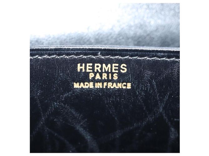 Hermès HERMES Borsa a Spalla Martine Vert Pelle Nera Oro Auth 135513SAM Nero D'oro - vista 23