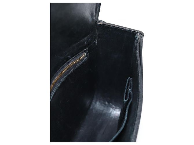 Hermès HERMES Borsa a Spalla Martine Vert Pelle Nera Oro Auth 135513SAM Nero D'oro - vista 24