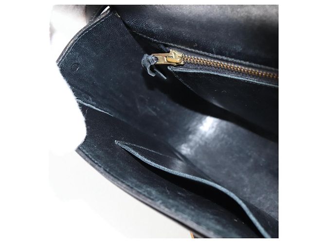 Hermès HERMES Borsa a Spalla Martine Vert Pelle Nera Oro Auth 135513SAM Nero D'oro - vista 25