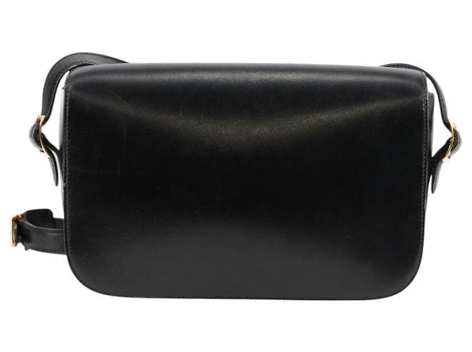 Hermès HERMES Borsa a Spalla Martine Vert Pelle Nera Oro Auth 135513SAM Nero D'oro - vista 3