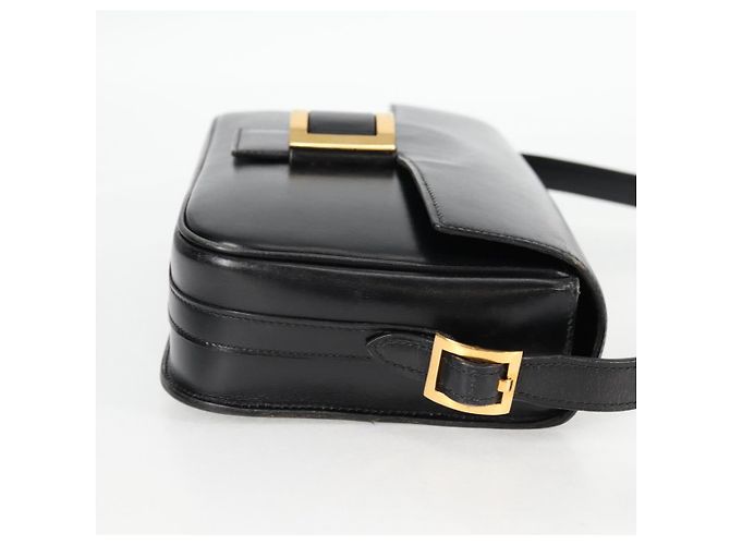 Hermès HERMES Borsa a Spalla Martine Vert Pelle Nera Oro Auth 135513SAM Nero D'oro - vista 6