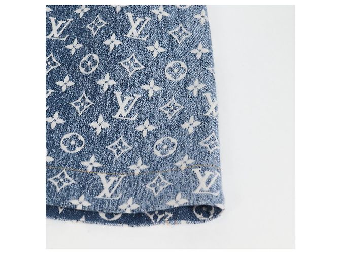 Falda A de denim Monogram Jaguar LOUIS VUITTON 34 Azul 1A9NK9 Auth LV 133644SAM - vista 11