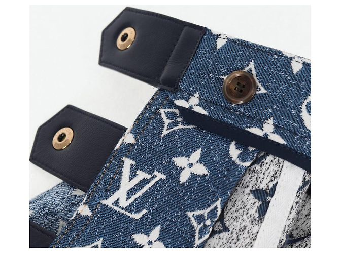 Falda A de denim Monogram Jaguar LOUIS VUITTON 34 Azul 1A9NK9 Auth LV 133644SAM - vista 13