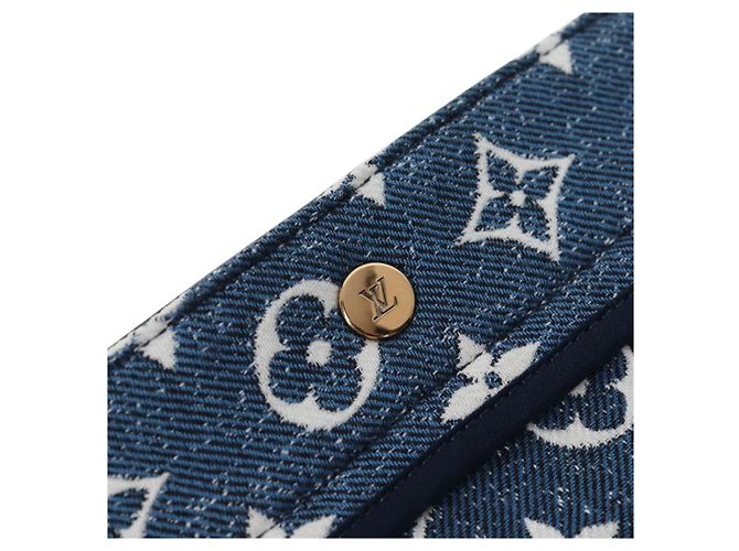 Falda A de denim Monogram Jaguar LOUIS VUITTON 34 Azul 1A9NK9 Auth LV 133644SAM - vista 15
