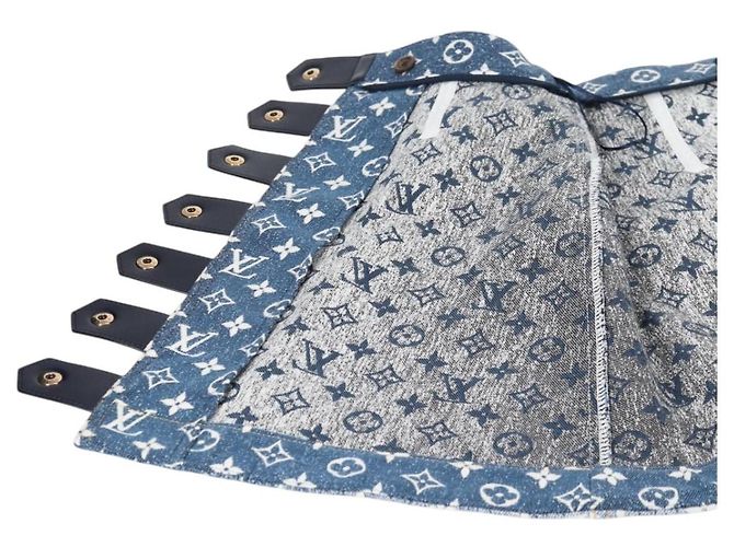 Falda A de denim Monogram Jaguar LOUIS VUITTON 34 Azul 1A9NK9 Auth LV 133644SAM - vista 16
