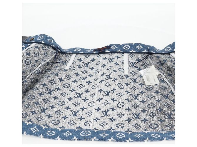Falda A de denim Monogram Jaguar LOUIS VUITTON 34 Azul 1A9NK9 Auth LV 133644SAM - vista 17