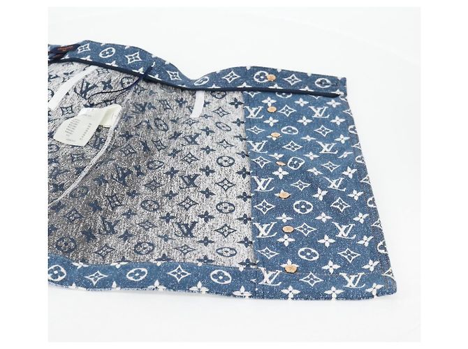 Falda A de denim Monogram Jaguar LOUIS VUITTON 34 Azul 1A9NK9 Auth LV 133644SAM - vista 18