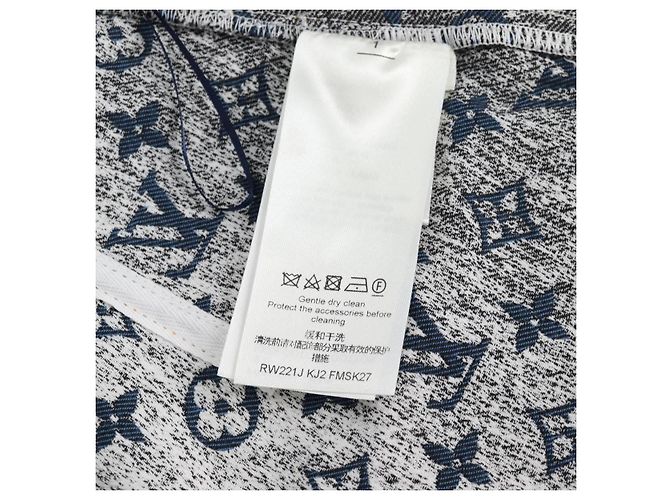 Falda A de denim Monogram Jaguar LOUIS VUITTON 34 Azul 1A9NK9 Auth LV 133644SAM - vista 20