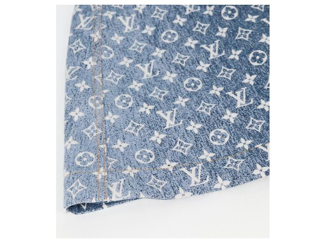 Falda A de denim Monogram Jaguar LOUIS VUITTON 34 Azul 1A9NK9 Auth LV 133644SAM - vista 4