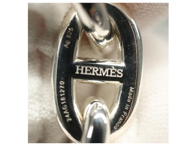 Hermès HERMES Bracciale Chene Dunkle MM Ag925 14 Link Argento Auth 132989SM - vista 10