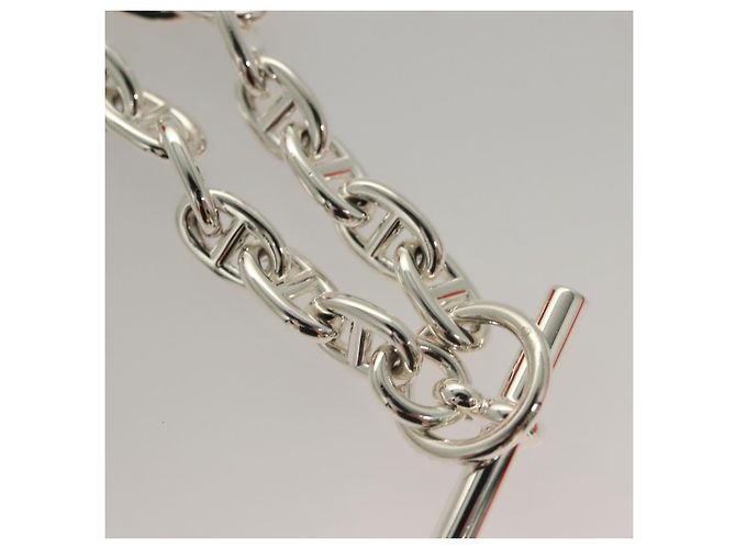 Hermès HERMES Bracciale Chene Dunkle MM Ag925 14 Link Argento Auth 132989SM - vista 3