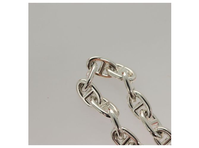 Hermès HERMES Bracciale Chene Dunkle MM Ag925 14 Link Argento Auth 132989SM - vista 4