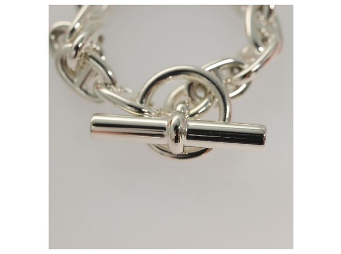 Hermès HERMES Bracciale Chene Dunkle MM Ag925 14 Link Argento Auth 132989SM - vista 6