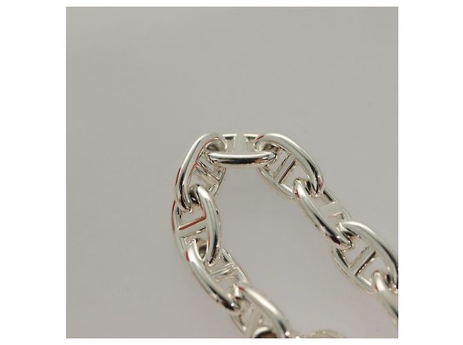 Hermès HERMES Bracciale Chene Dunkle MM Ag925 14 Link Argento Auth 132989SM - vista 8