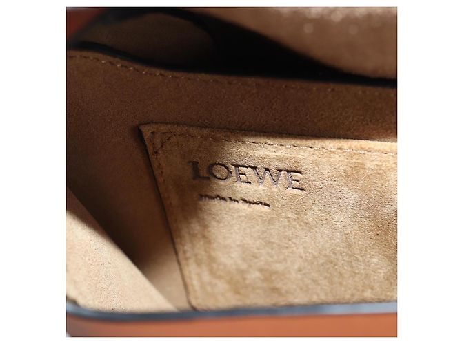 LOEWE Borsa a Spalla Anagram Rainbow Gate in Pelle Marrone Auth 134968SAM - vista 12