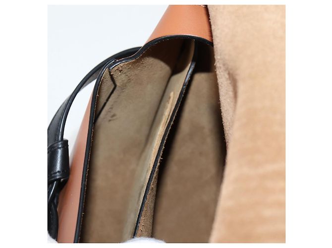 LOEWE Borsa a Spalla Anagram Rainbow Gate in Pelle Marrone Auth 134968SAM - vista 21
