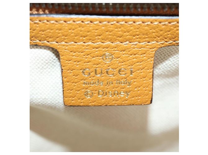 Mochila Gucci Micro GG Supreme Colaboración Disney PVC 552884 Auth 134962SM Beige Dorado - vista 20