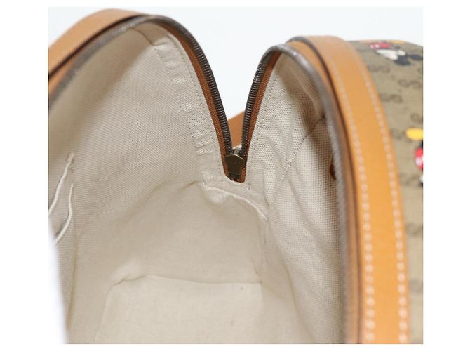 Mochila Gucci Micro GG Supreme Colaboración Disney PVC 552884 Auth 134962SM Beige Dorado - vista 22