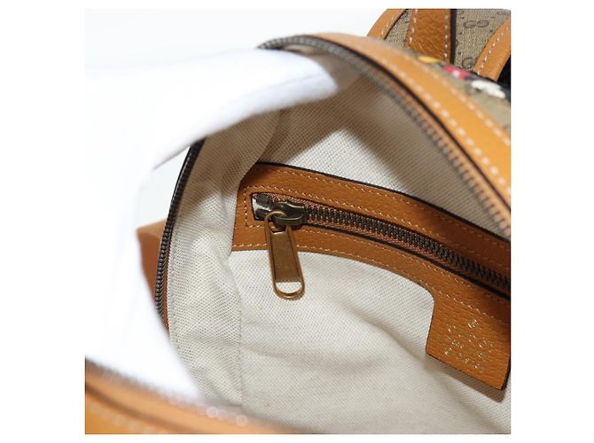 Mochila Gucci Micro GG Supreme Colaboración Disney PVC 552884 Auth 134962SM Beige Dorado - vista 24