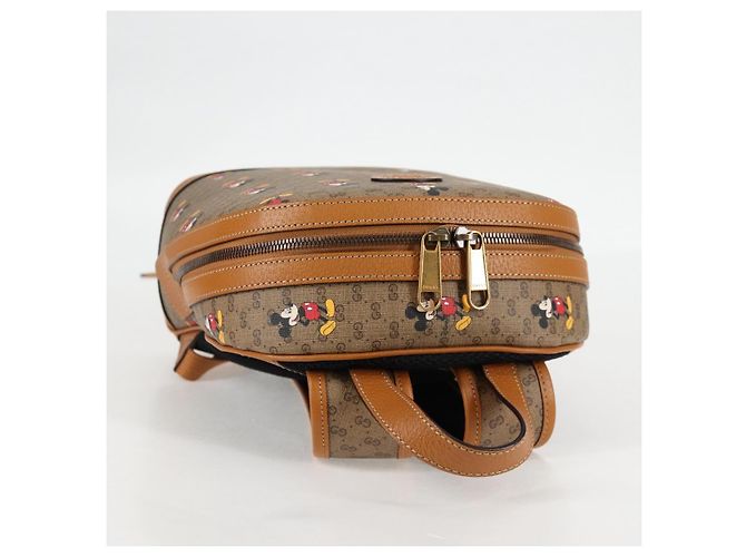 Mochila Gucci Micro GG Supreme Colaboración Disney PVC 552884 Auth 134962SM Beige Dorado - vista 6