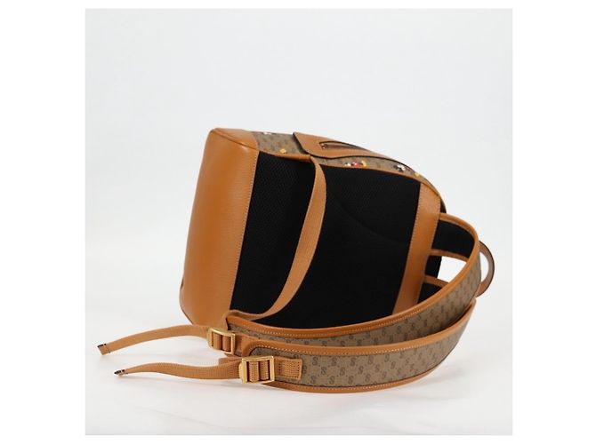 Mochila Gucci Micro GG Supreme Colaboración Disney PVC 552884 Auth 134962SM Beige Dorado - vista 7