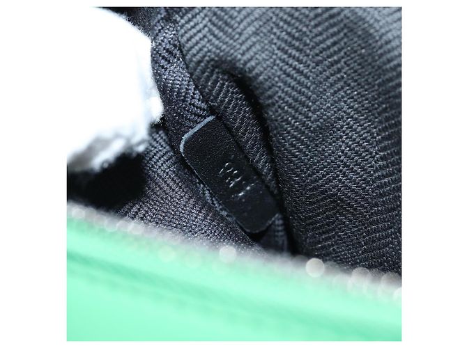 LOEWE Borsa a corpo Anagram Puzzle in pelle verde argento Auth 133192SAM - vista 11