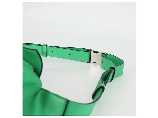 LOEWE Borsa a corpo Anagram Puzzle in pelle verde argento Auth 133192SAM - vista 14