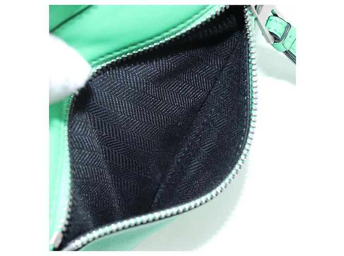LOEWE Borsa a corpo Anagram Puzzle in pelle verde argento Auth 133192SAM - vista 20