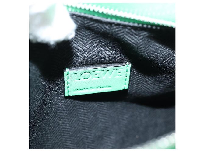 LOEWE Borsa a corpo Anagram Puzzle in pelle verde argento Auth 133192SAM - vista 21