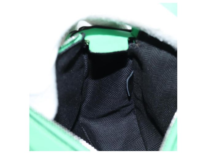 LOEWE Borsa a corpo Anagram Puzzle in pelle verde argento Auth 133192SAM - vista 23