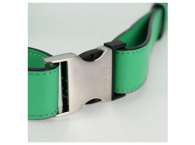 LOEWE Borsa a corpo Anagram Puzzle in pelle verde argento Auth 133192SAM - vista 8