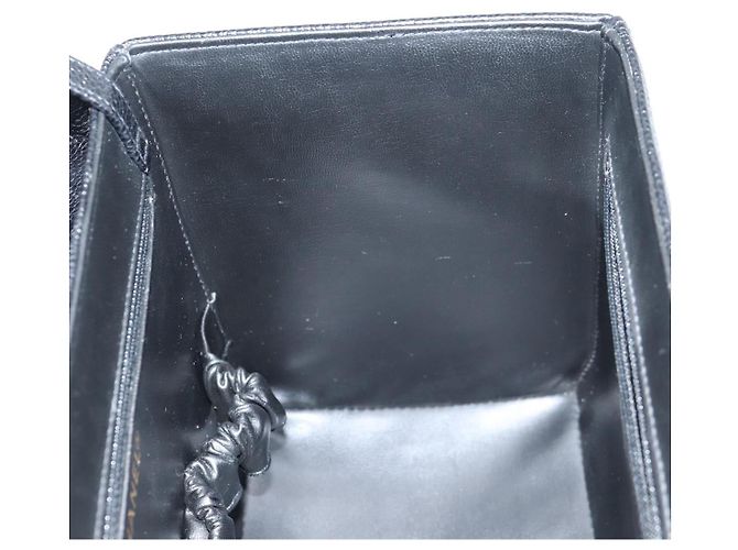 CHANEL Vanity Borsa a Mano Pelle Caviar 2way Nero Oro CC Auth 138563V D'oro - vista 25