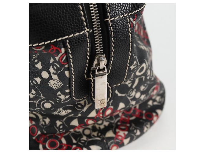 CHANEL Borsa da Viaggio Boston Coco PVC Nera Argento CC Auth 134999V Nero - vista 10