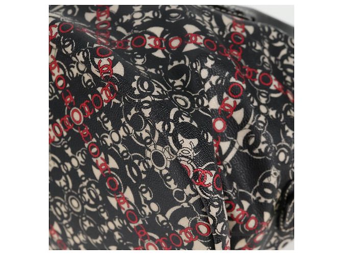 CHANEL Borsa da Viaggio Boston Coco PVC Nera Argento CC Auth 134999V Nero - vista 14