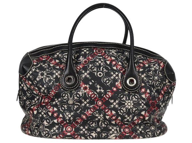 CHANEL Borsa da Viaggio Boston Coco PVC Nera Argento CC Auth 134999V Nero - vista 2