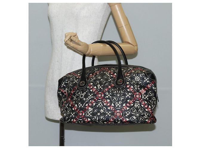 CHANEL Borsa da Viaggio Boston Coco PVC Nera Argento CC Auth 134999V Nero - vista 22