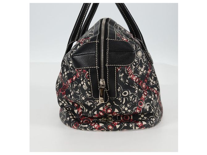 CHANEL Borsa da Viaggio Boston Coco PVC Nera Argento CC Auth 134999V Nero - vista 4