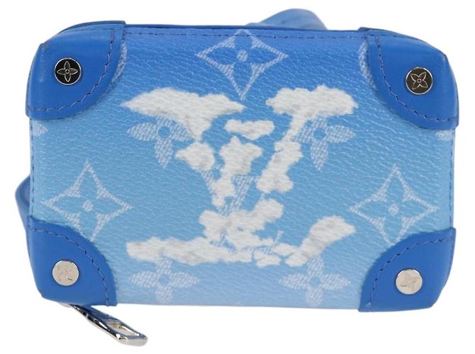 LOUIS VUITTON Collana Trunk Monogram Clouds Portafoglio Blu M45440 Auth hk2959SAM - vista 13