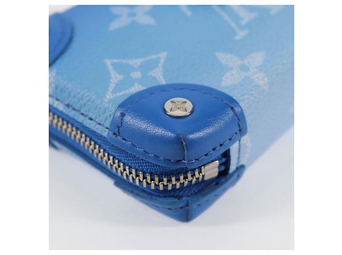 LOUIS VUITTON Collana Trunk Monogram Clouds Portafoglio Blu M45440 Auth hk2959SAM - vista 17
