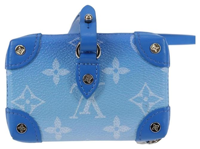 LOUIS VUITTON Collana Trunk Monogram Clouds Portafoglio Blu M45440 Auth hk2959SAM - vista 2