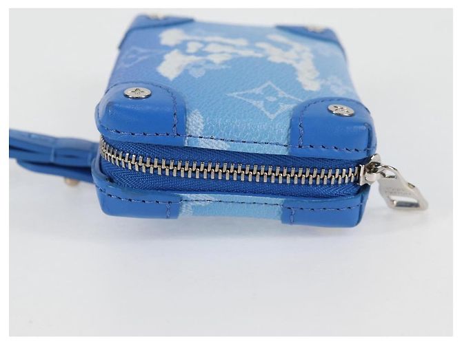LOUIS VUITTON Collana Trunk Monogram Clouds Portafoglio Blu M45440 Auth hk2959SAM - vista 3