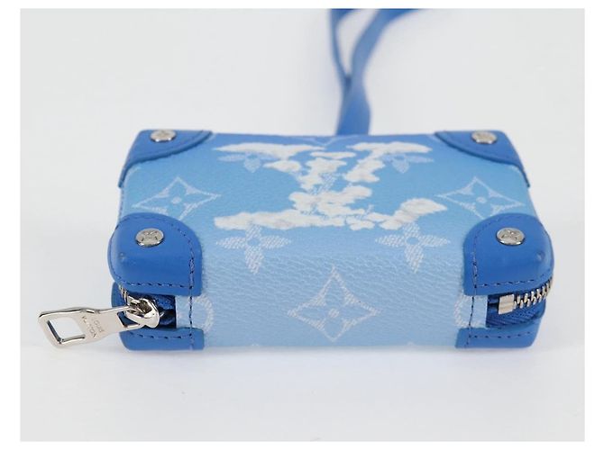 LOUIS VUITTON Collana Trunk Monogram Clouds Portafoglio Blu M45440 Auth hk2959SAM - vista 5