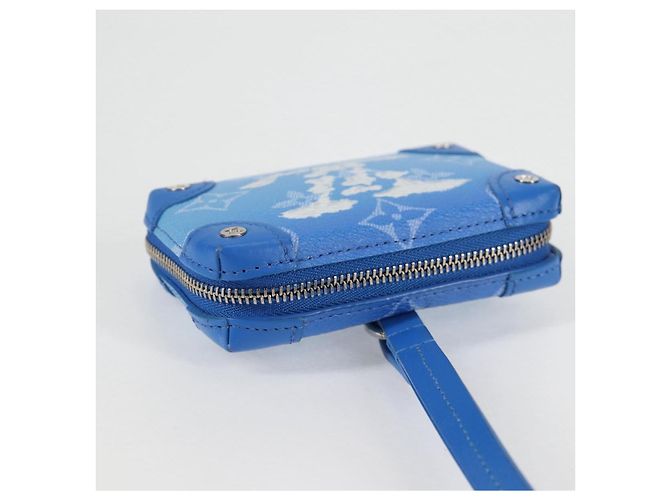 LOUIS VUITTON Collana Trunk Monogram Clouds Portafoglio Blu M45440 Auth hk2959SAM - vista 6