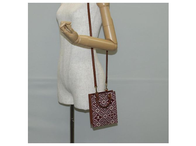 LOUIS VUITTON Monogram Jaguar Petit Sac Plat 2way M69846 Auth LV hk2898SAM Bordò Monogramma - vista 22
