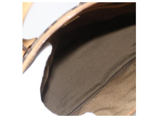 Borsa a mano in tela Zucca FENDI 2 in 1 Nero Marrone Auth 159305A - vista 11