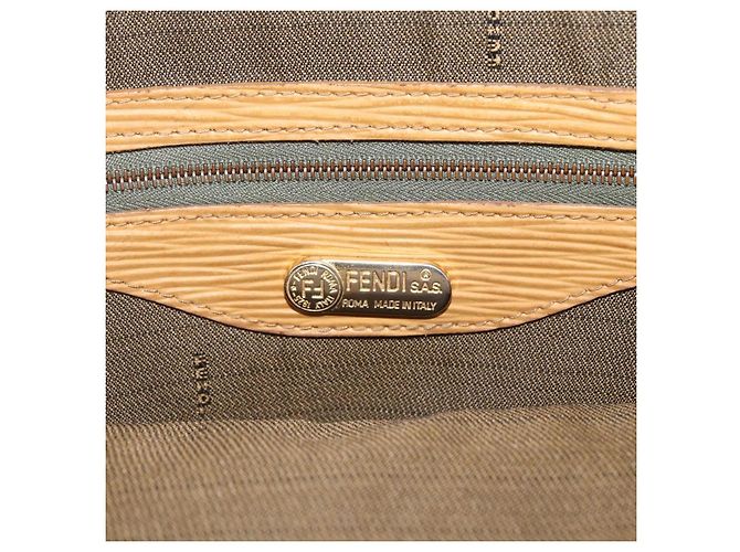 Borsa a mano in tela Zucca FENDI 2 in 1 Nero Marrone Auth 159305A - vista 19